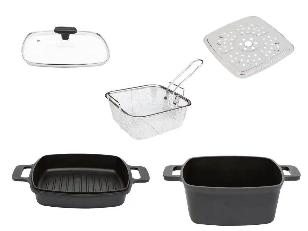 ERNESTO® Aluguss-Multifunktions-Set, Kochtopf, 24 x 24cm, Produktbild 