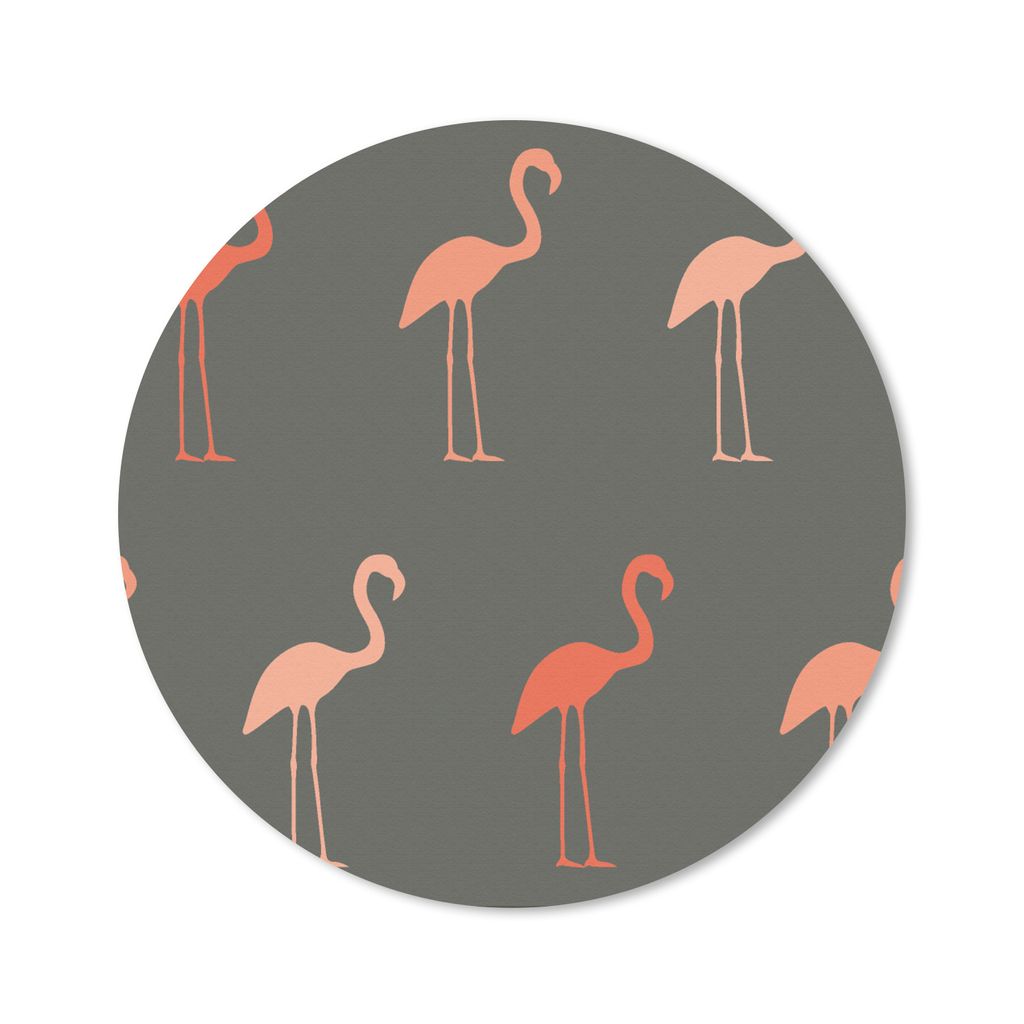 MuchoWow Mauspad Mousepad Flamingo - Vogel - Muster 20x20 cm - Mousepads - Maus Mat - Pad - Mausunterlage - Schreibtischmatte
