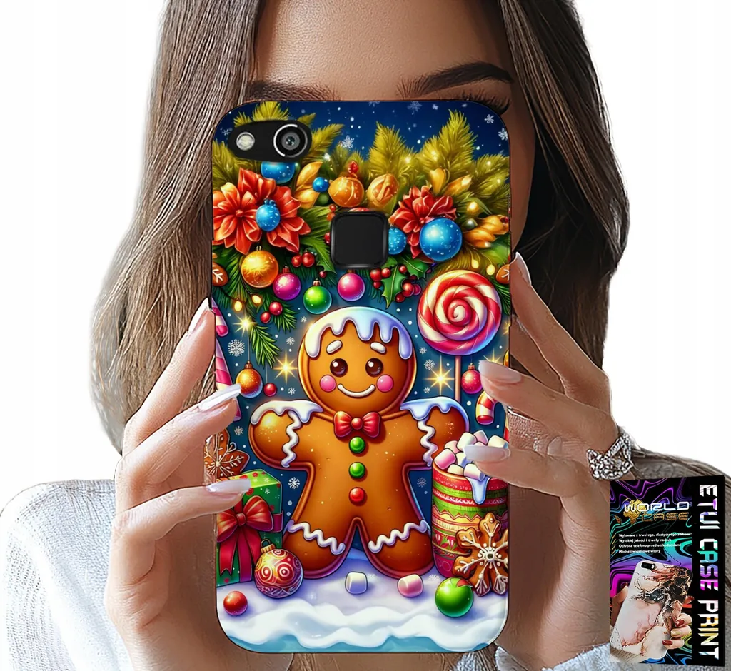 Cover Huawei P10 Lite Pan Di Zenzero + Vetro: Look Candy Irresistibile