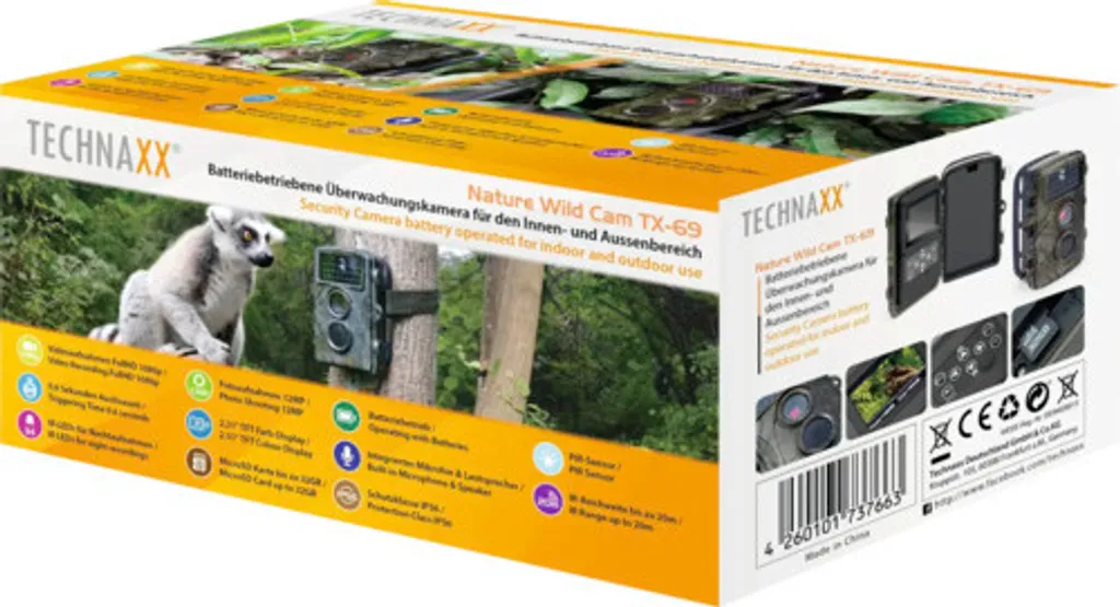 Caméra de Surveillance de Jardin TX-69 Idéale pour Observer les Animaux