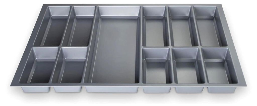 Besteckeinsatz IV Silbergrau Breite: 726 mm für 80er Korpus