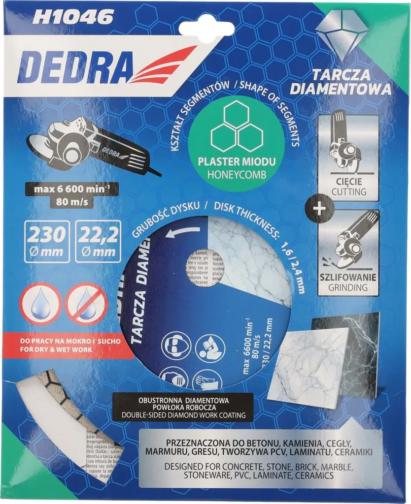 Disque à Tronçonner Diamanté 230mm - Meule de Finition pour Grès Cérame