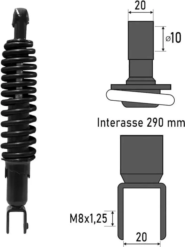Recensione Ammortizzatore BCR Posteriore Argento per Scooter 50cc