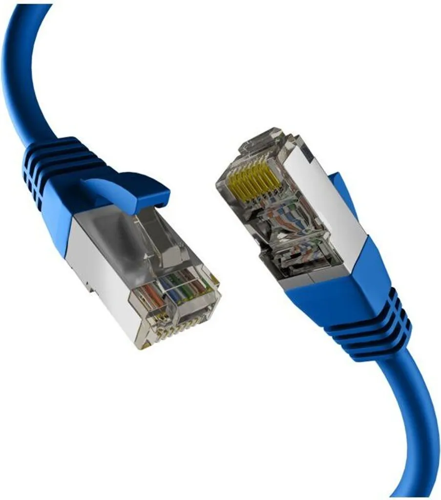 EFB Cat8.1 Blu 1M RJ45 Patchkabel S/FTP PiMF | Velocità 40Gbps Professionale