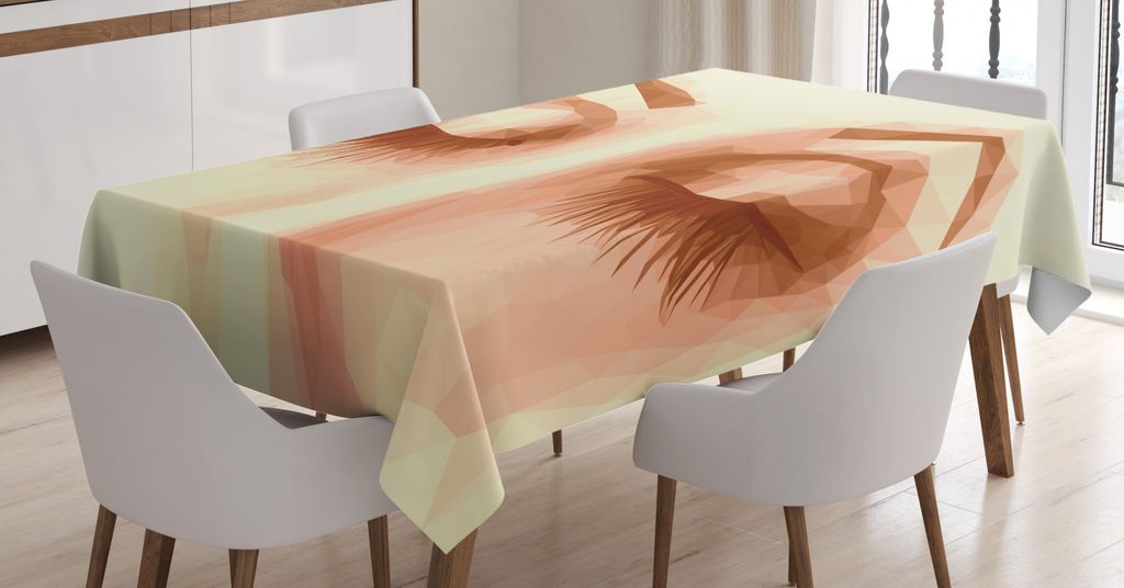 ABAKUHAUS Augenbraue Tischdecke, Geschlossen Polygonal Lady Augen, Druck mit Klaren Farben ohne Verblassen Waschbar für innen oder Außen Bereich,...