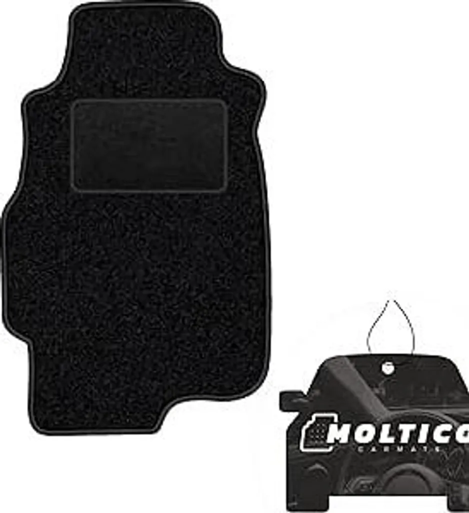 moto-MOLTICO tappetino conducente auto velours lato conducente tappetini auto nero tappetino conducente 1 pezzo si adatta per Honda Civic 1991-1996