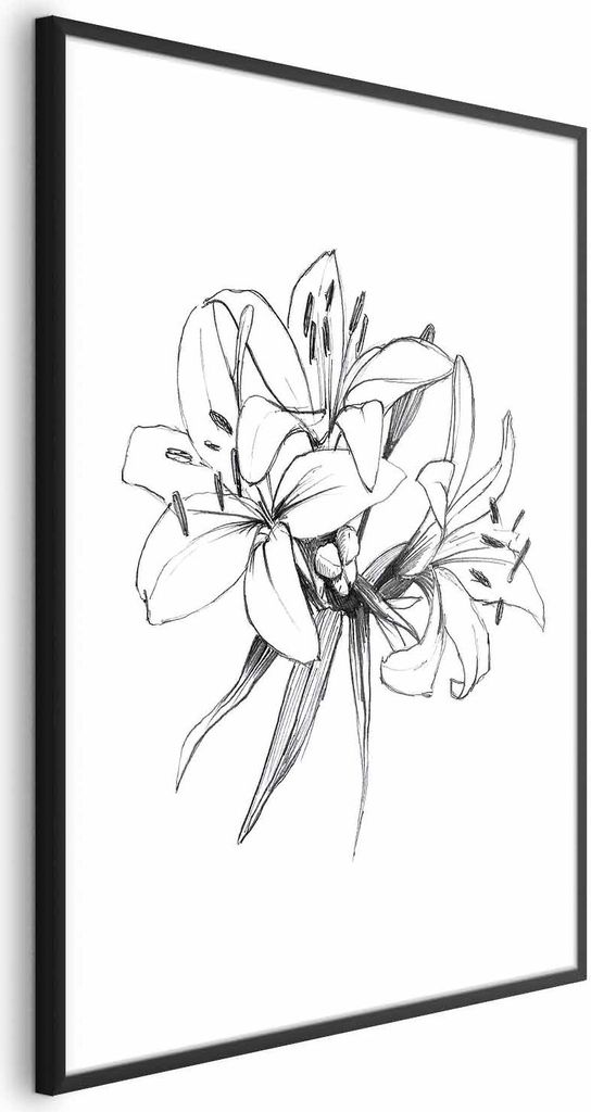 Posterpapier Poster - Drawn Flowers 29.7x42 cm Blumen b-A-0404-ao-a