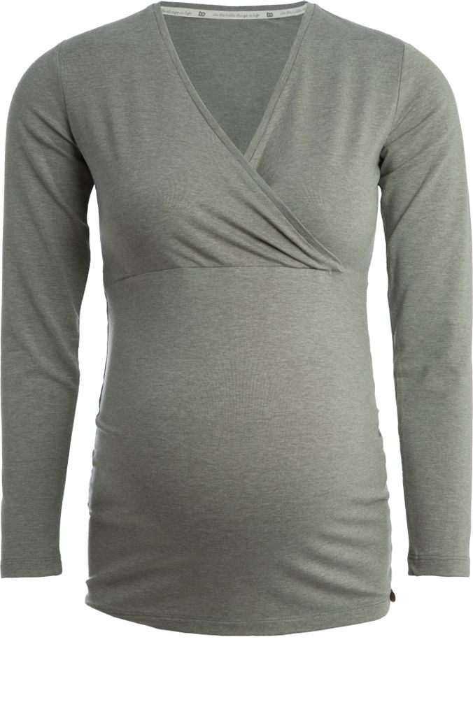 Baby's Only Umstandsoberteil mit langen Ärmeln Glow - Mit Stillfunktion - Urban Green - M