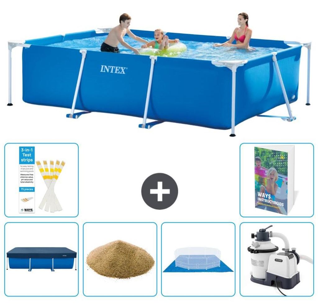 Rechteckiger Frame Pool - 300x200x75 cm - 7-teilig S158