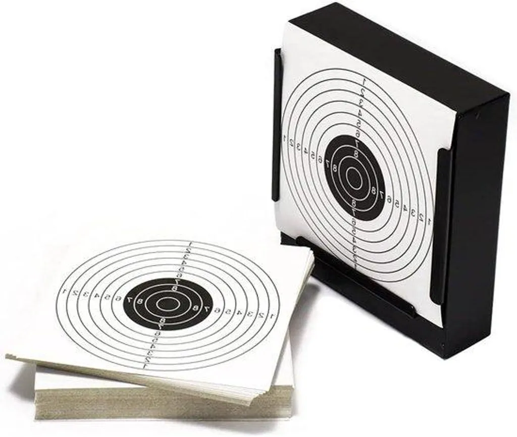 Support de cible anti-ricochet 14 cm et 20 feuilles pour tir propre