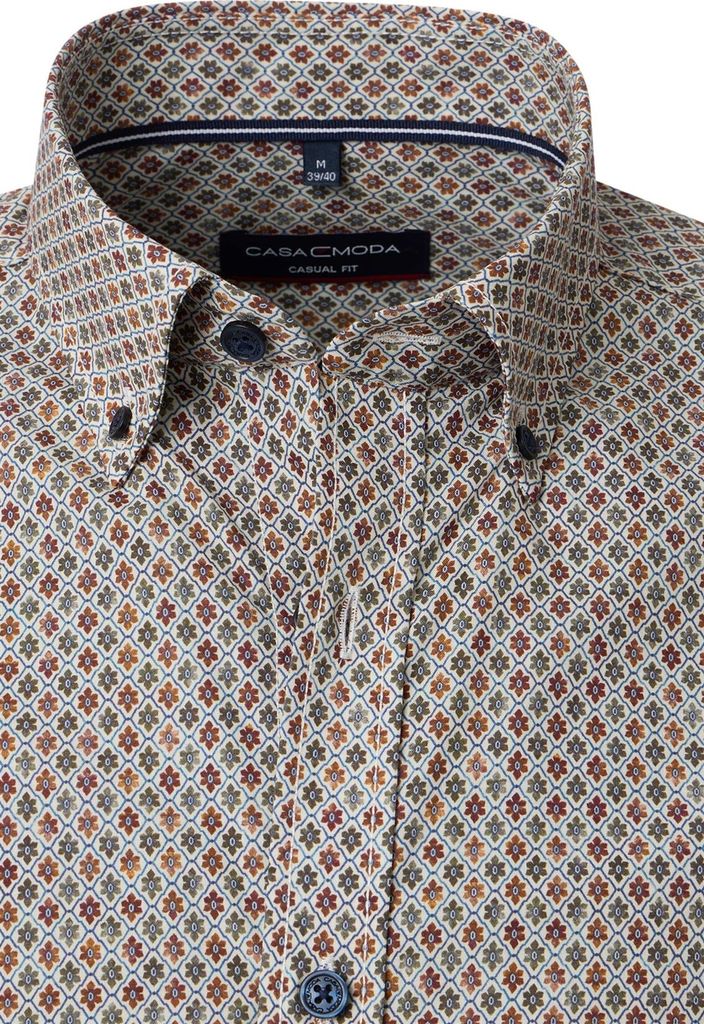 Casa Moda Casual Fit Freizeithemd Braun