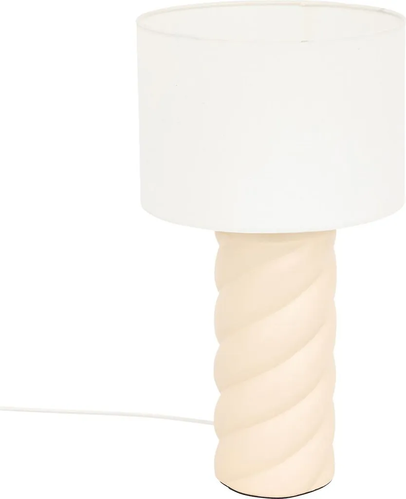 Luminaire de table en céramique beige design Noly hauteur 44 cm chic