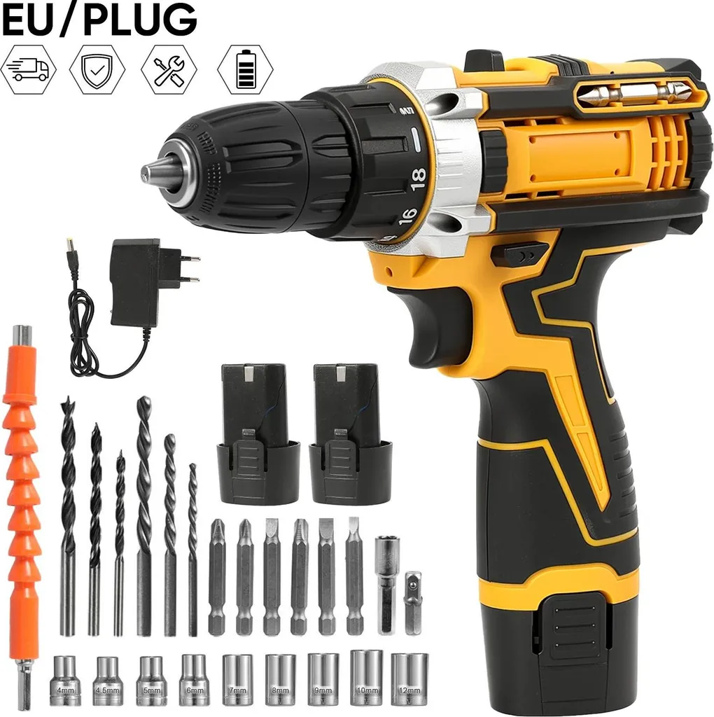Perceuse visseuse sans fil pour travaux maison percussion Brushless