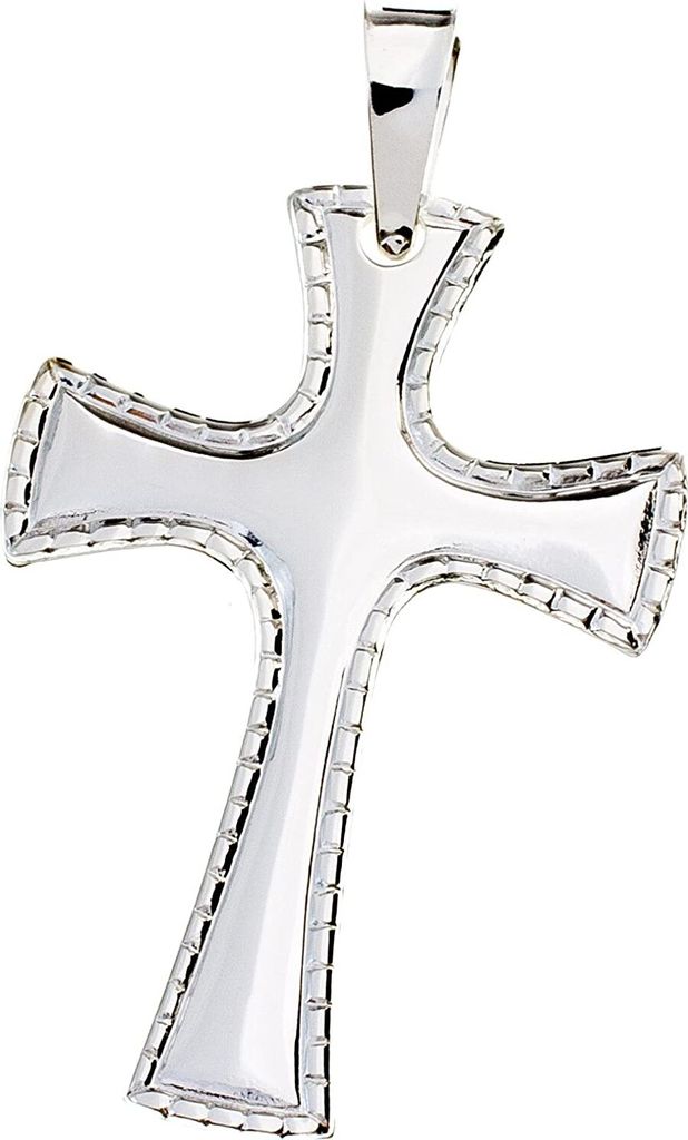 Karisma Männer Silber 925 Kreuz Croce Anhänger - Klassische Silber Kette 50cm " Italy" CR106-0024