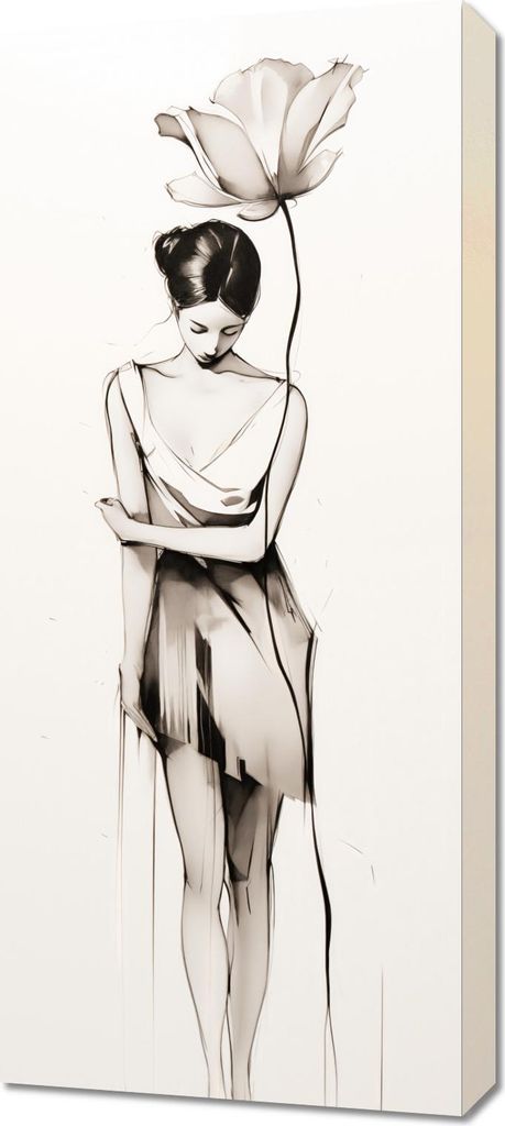 Bild 40x90cm Einsame Blüten Muse