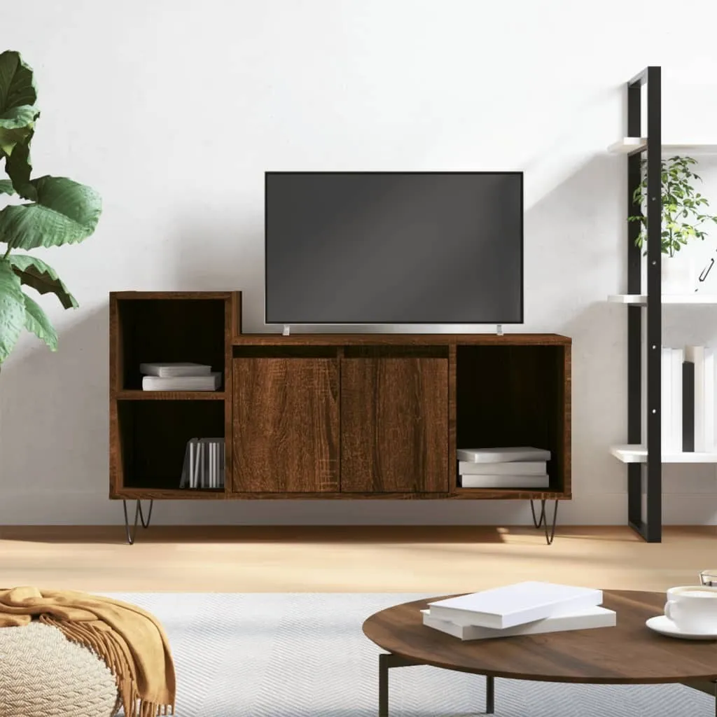 Mobile TV Legno Multistrato SYFAX™ Rovere Marrone 100cm - 2