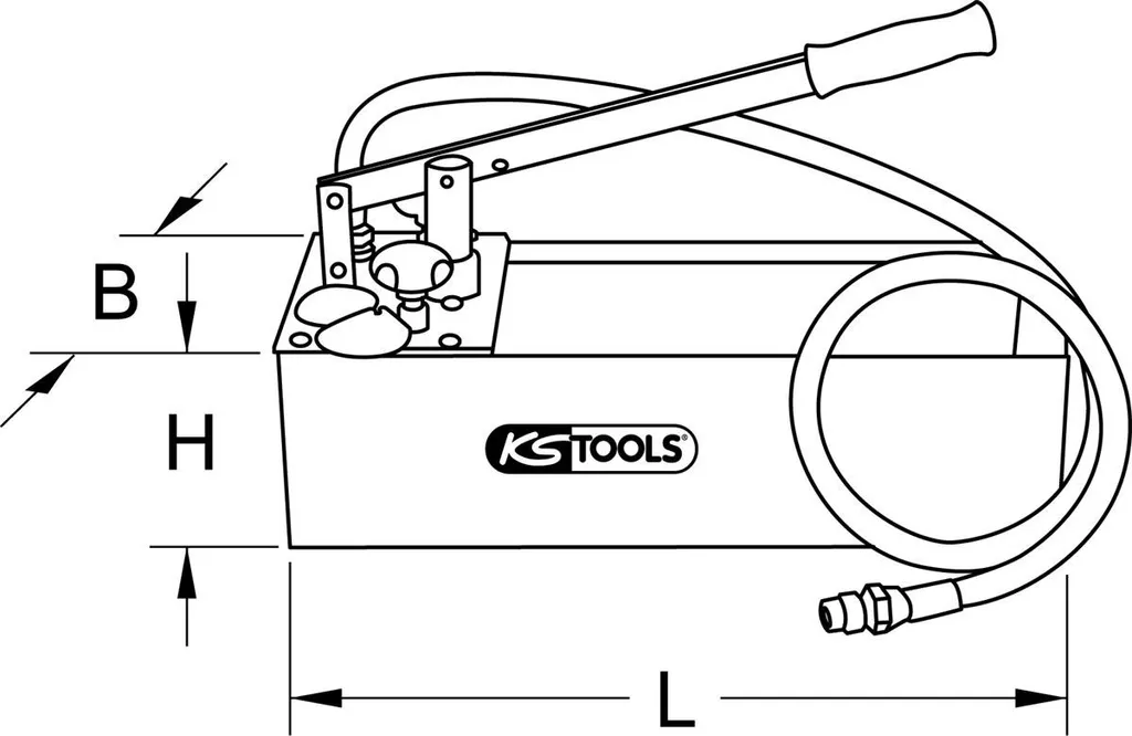 KS Tools 902.1004 Pompa Prova Impianti 12L | Collaudo Pressione Professionale - 6