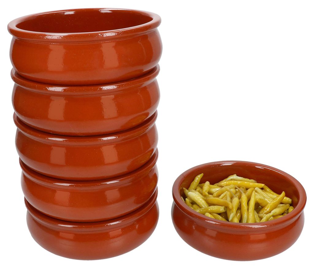 6x BERLIN Cazuela Schale bauchig Ø15,7cm Tonware Gr. M Image du produit 