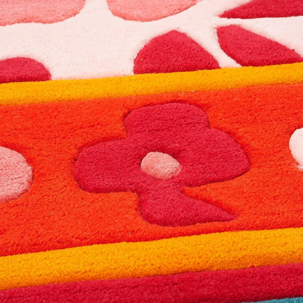 Tapis de sol moderne géométrique en acrylique pour chambre à coucher - 4