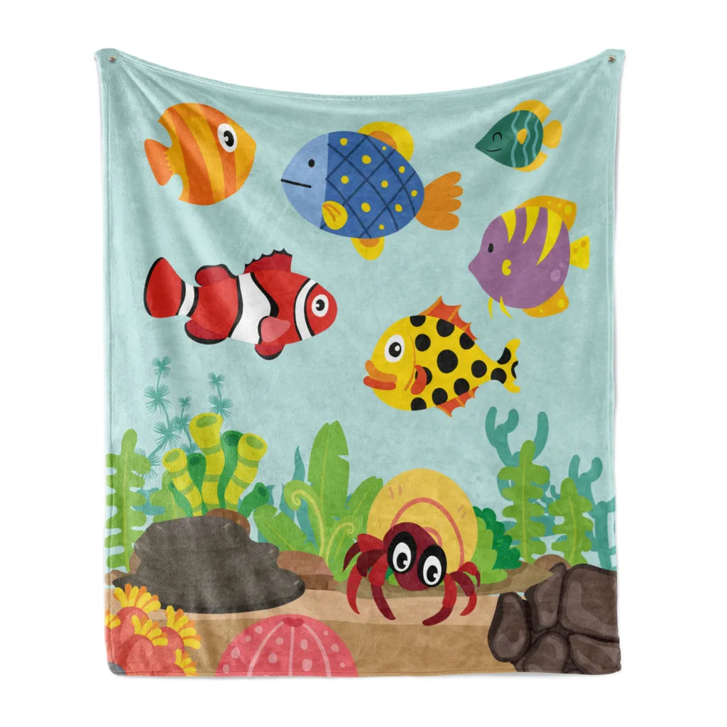 Offerta Coperta Pile ABAKUHAUS 125x175 cm - Morbida Flanella Tiefsee