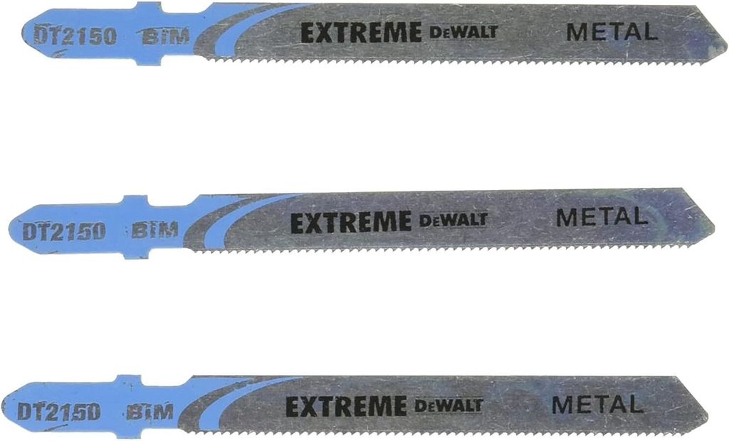 DeWalt DT2150-QZ Gerades Sägeblatt Reciprocating BIM 77 mm 1,2 mm 3 Stück Metall