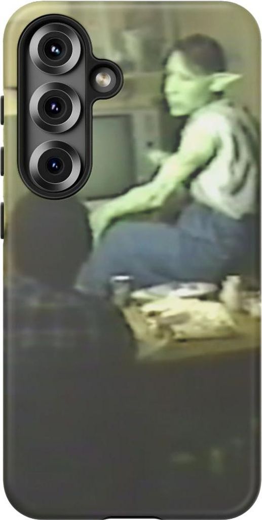 Gemütliche Vintage-Szene mit Elfenfigur – Hülle Kompatibel mit Samsung Galaxy S25