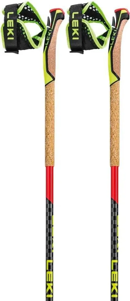 Leki Alpino Mezza Race Bâtons Jaune 110 cm pour Ski de Rando Homme Femme