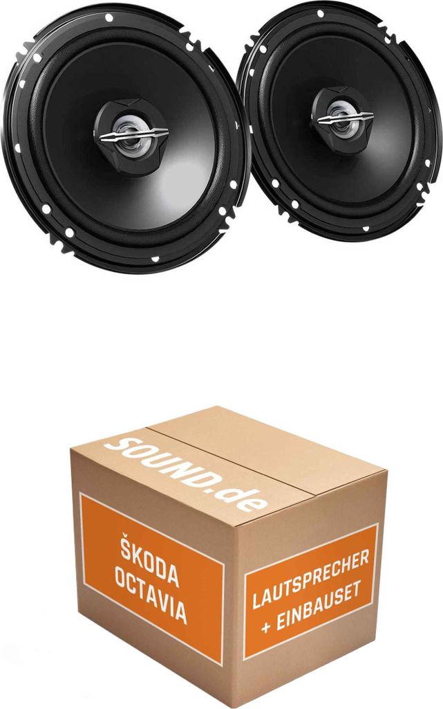Lautsprecher Boxen Einbaupaket vorne JVC CS-J620X passend für Skoda Octavia I | 2x Tief-Mitteltöner inkl. Hochtöner 300W