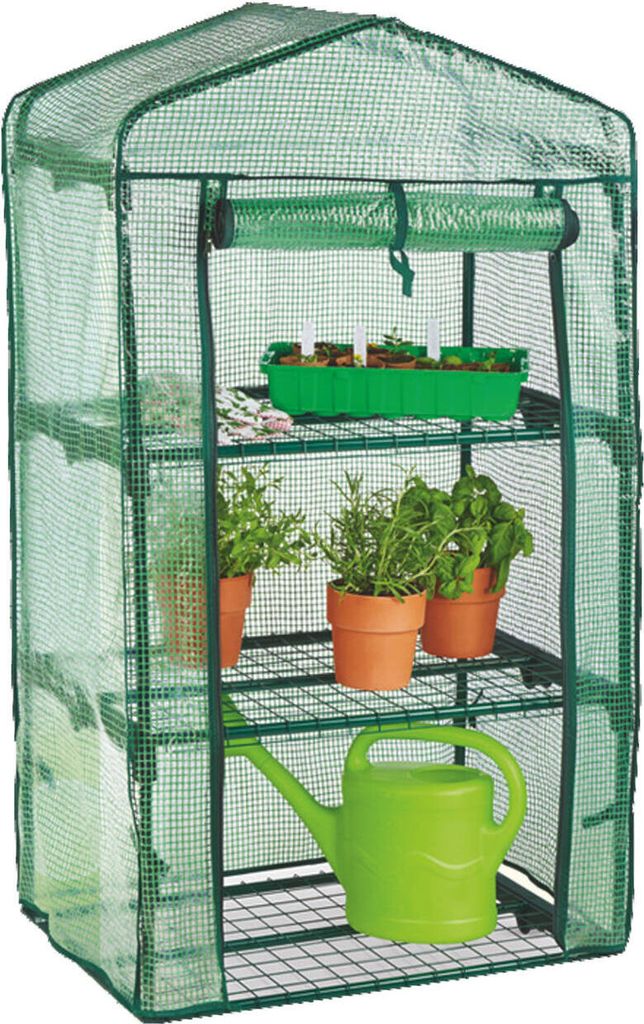 Gewächshaus Balkon Garten Gemüsegarten mit drei Regalen für Produktbild 
