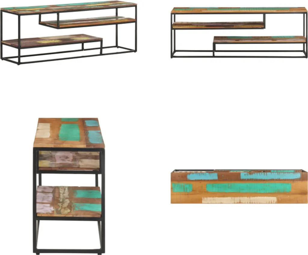 vidaXL Mobile TV 130x30x45 cm Legno massiccio riciclato - Mobile TV - Mobili TV - Mobili TV - Credenza