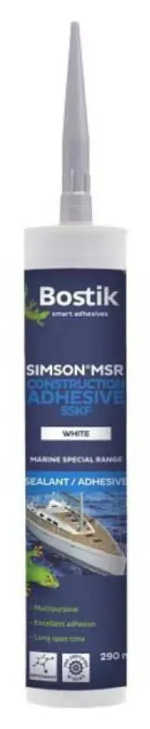 Colle Transparente Simson MSR CA SSKF pour Montage Nautique 290ml