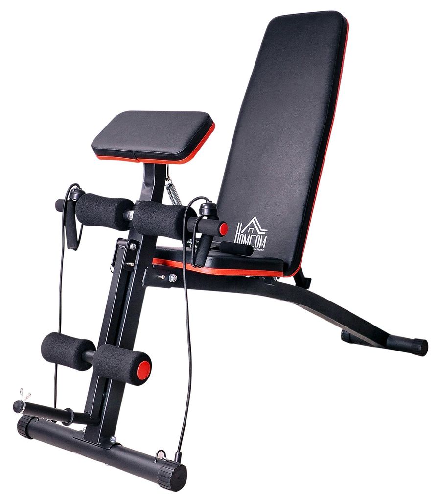 HOMCOM Multifunktion Trainingsbank Hantelbank mit Feder Produktbild 