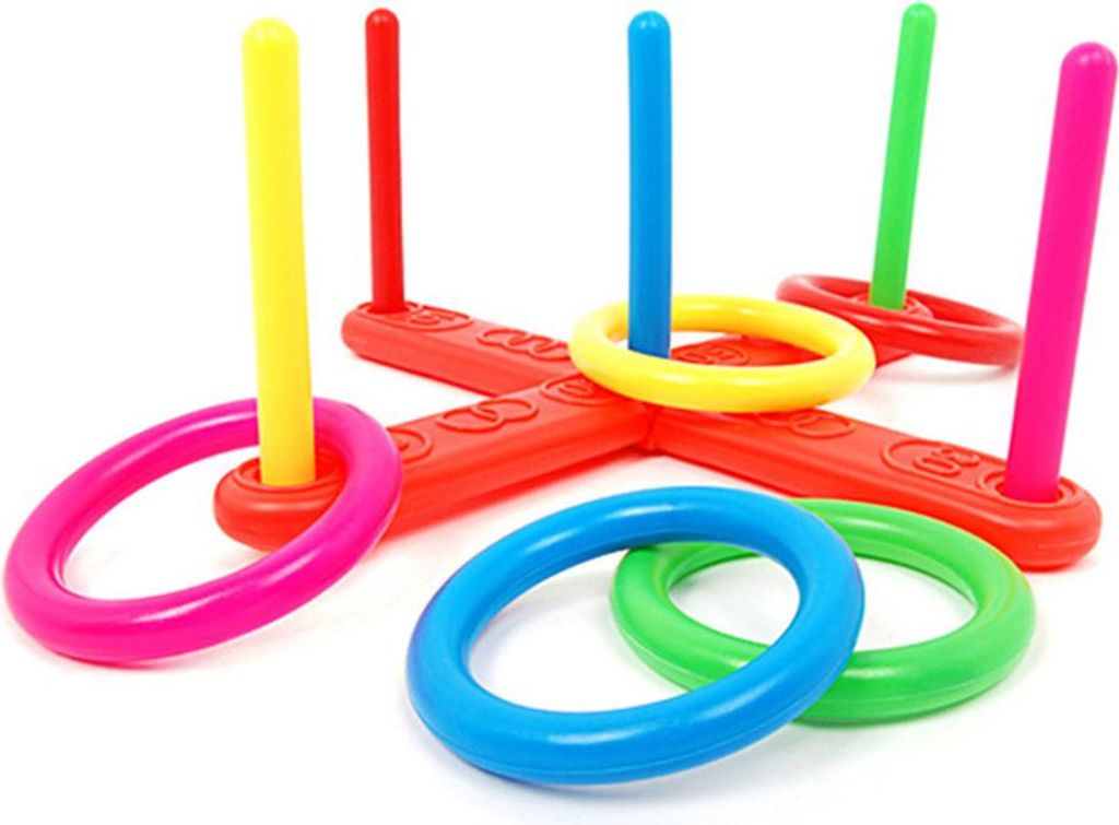 1 set di giocattoli da lancio con anelli in plastica per Immagine del prodotto 