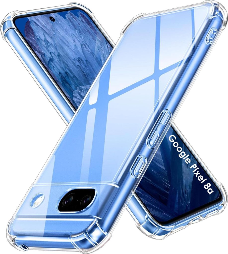 Hülle für Google Pixel 8a - Stoßfeste Transparent Handyhülle Kratzfest Schutzhülle Ultra Dünn Phonillico