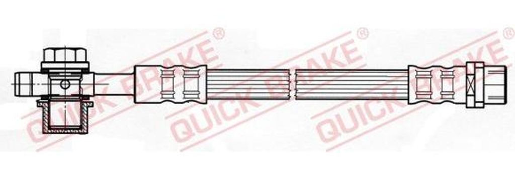 QUICK BRAKE 50.041X Bremsschlauch OE 6E0611775C kompatibel mit Passat 3B