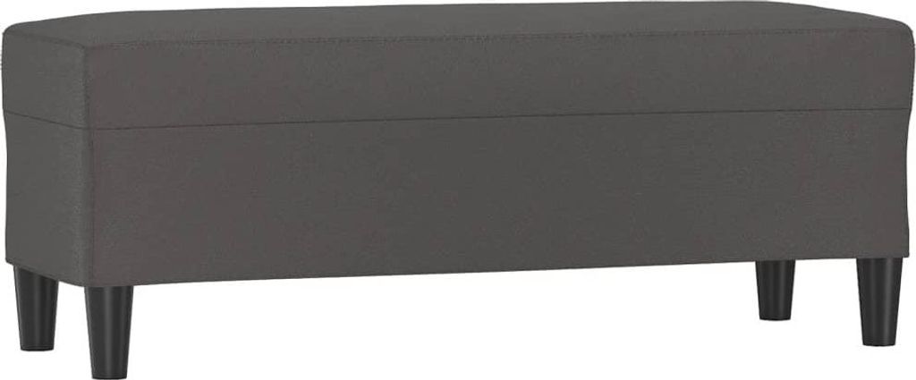 vidaXL Sitzbank Grau 100x35x41 cm Kunstleder