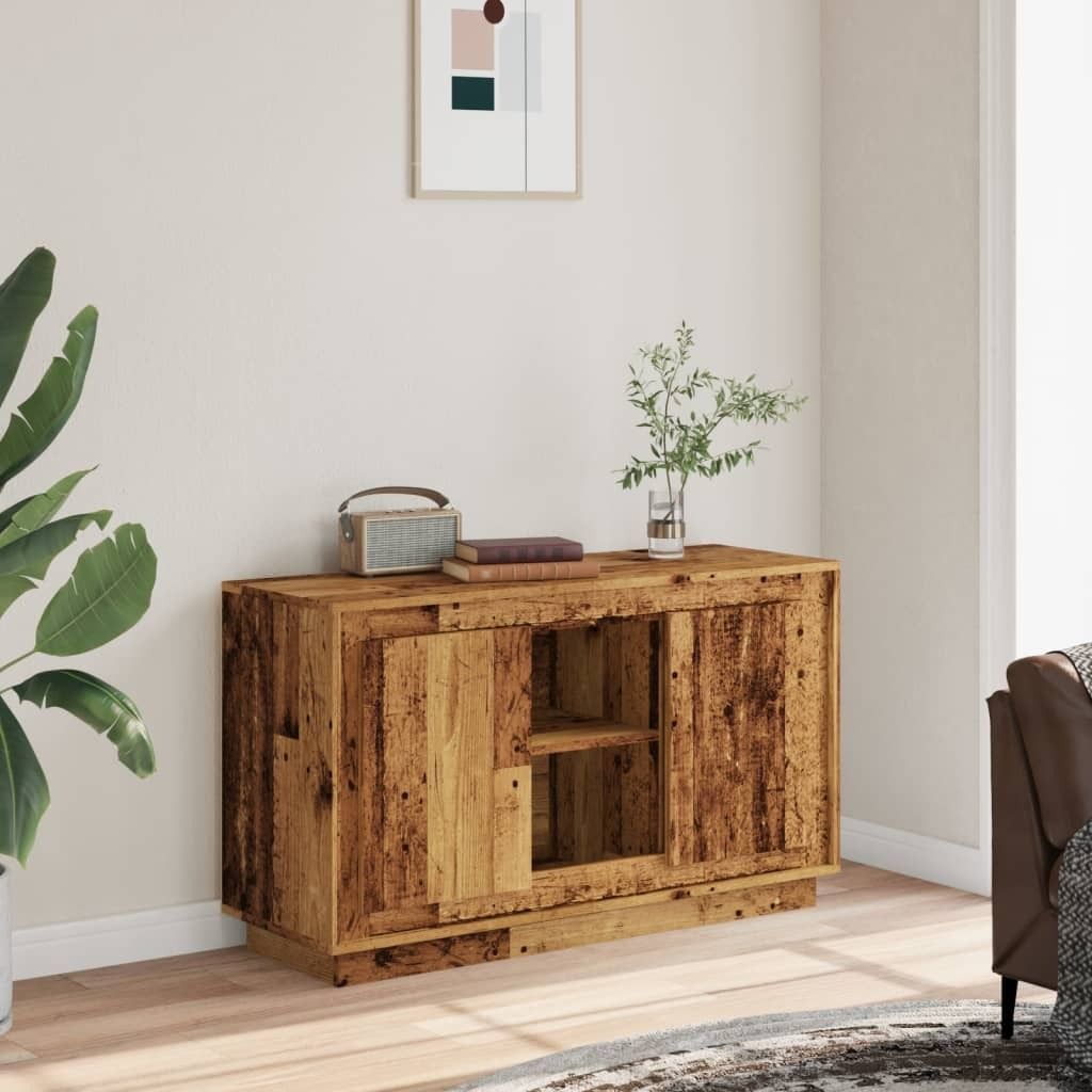 "Spring Sale"Sideboard/Kommode - elegantes Design - Buffetschrank - Altholz-Optik 102x35x60cm Holzwerkstoff DE867821 - Kommoden
