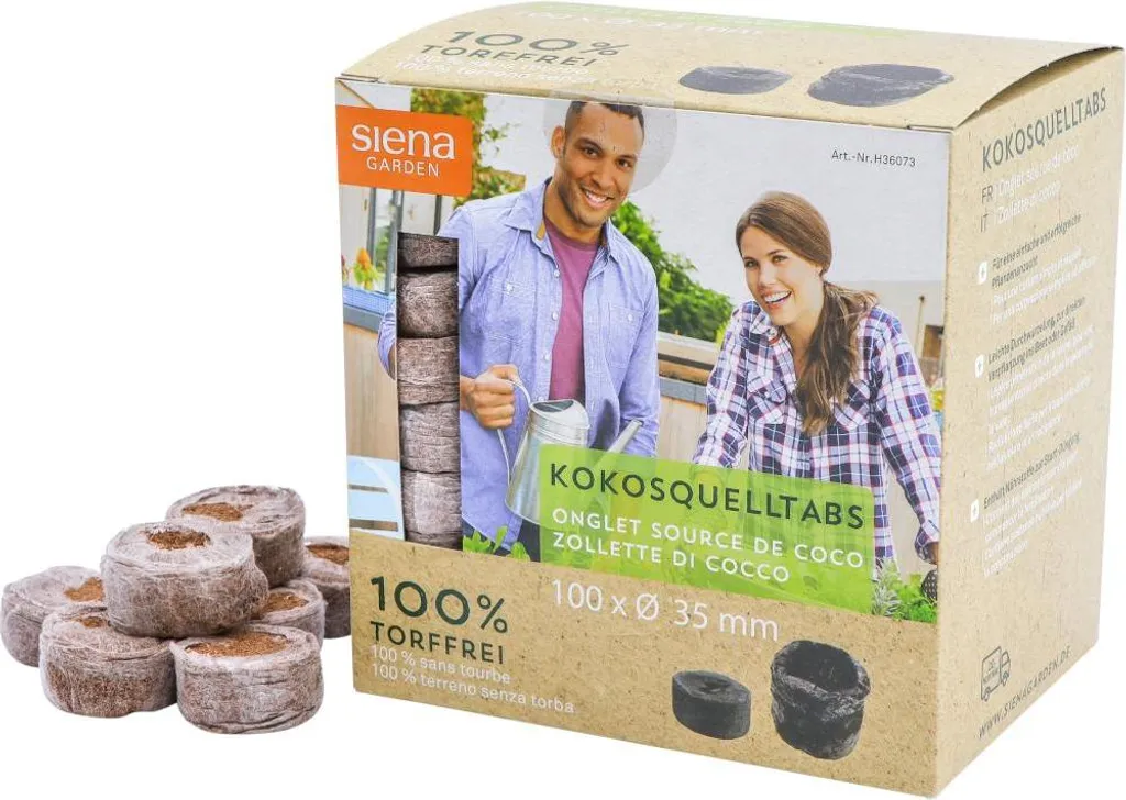 Zéro choc de repiquage avec les 100 pastilles coco Ø35 mm SIENA GARDEN