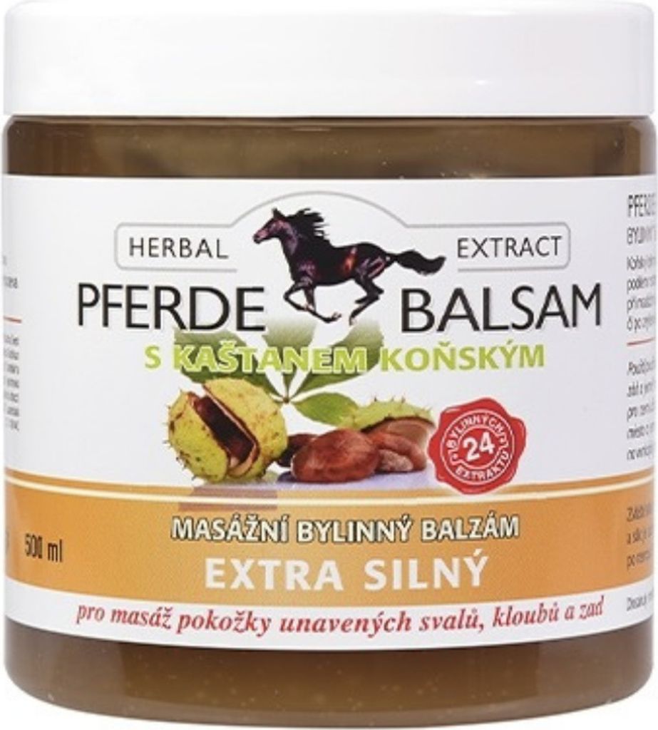 VIVACO Herb Extract Pferde Balsam Forte mit Rosskastanie 500 ml – zur Entspannenden Hautmassage mit Originalrezeptur und Pflanzenextrakten