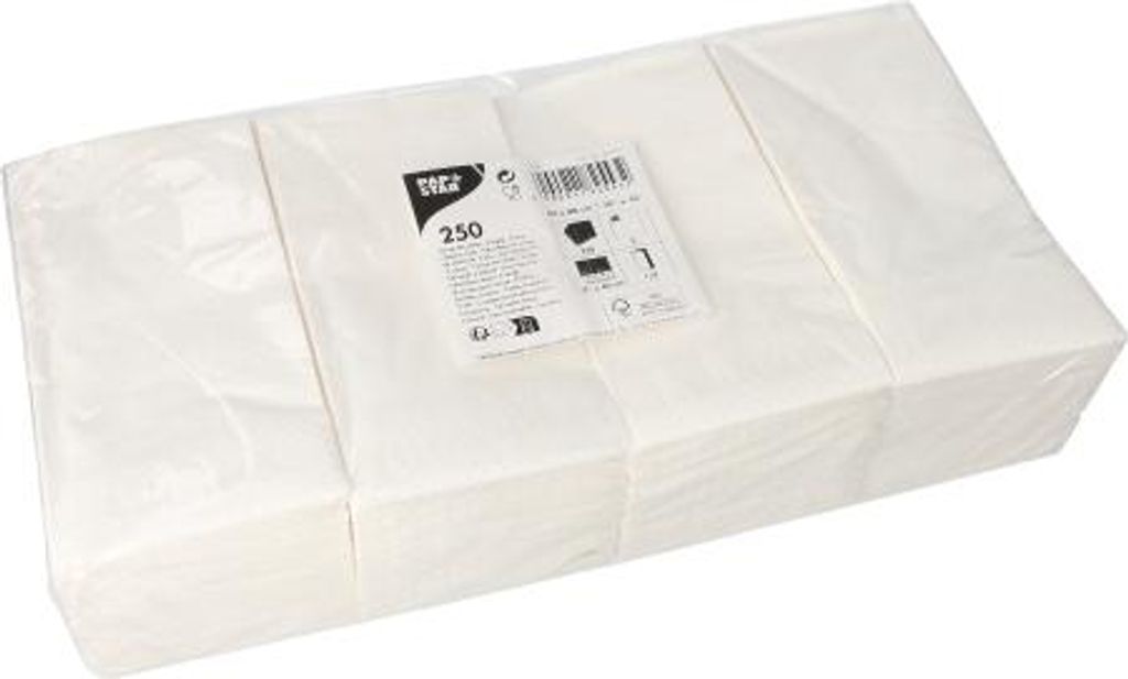 Servietten, 2-lagig 1/8-Falz 40 cm x 40 cm weiss Produktbild 