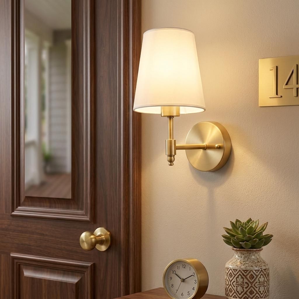 Lampada da parete da interno oro, lampada da parete camera Immagine del prodotto 