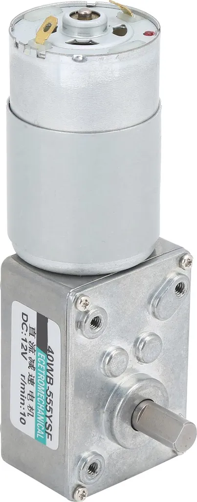 Moteur 12V pour Automatisme à Vis sans Fin 10 tr/min Double Sortie