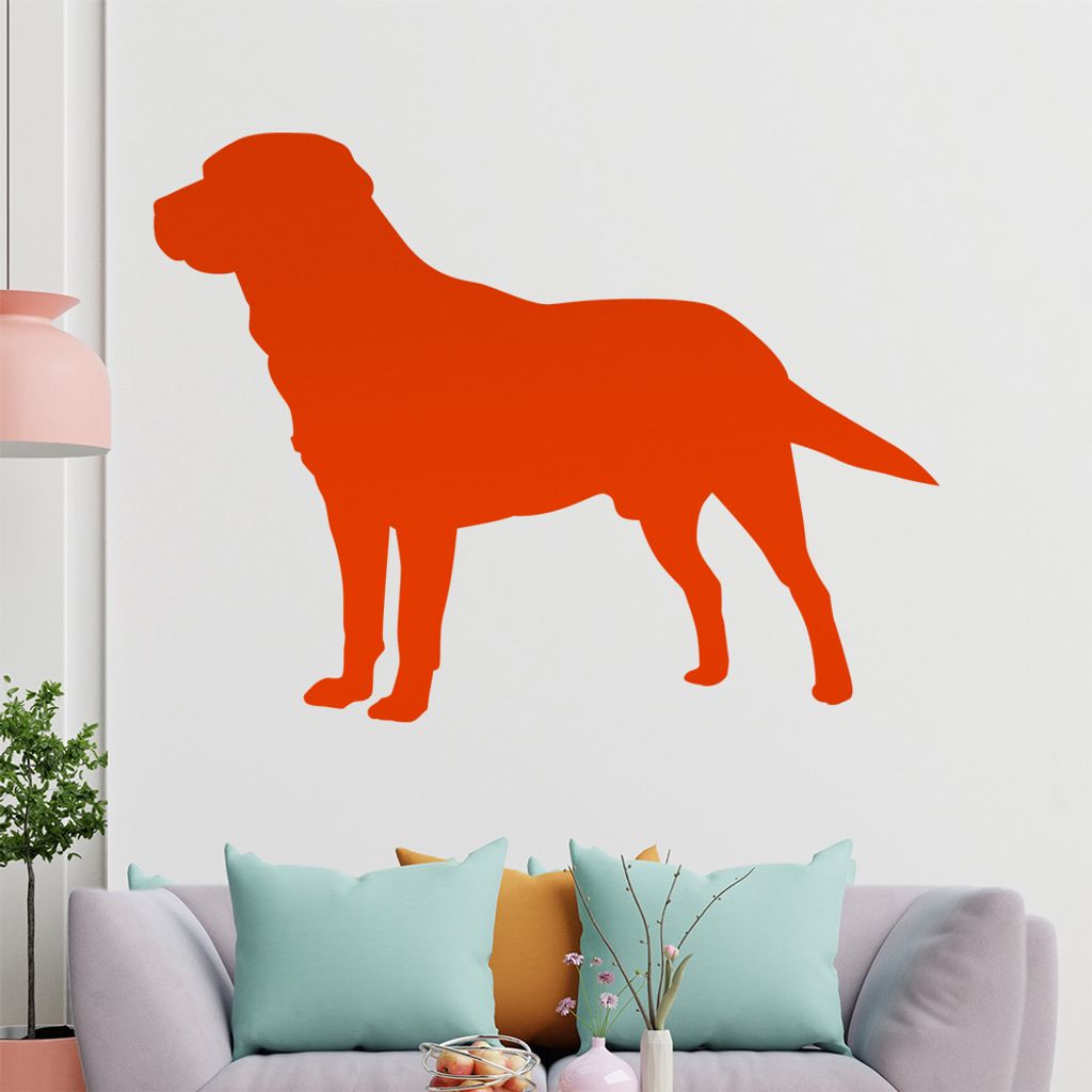 KIWISTAR Labrador Silouhette Wandtattoo in 6 Größen - Wandaufkleber Wall Sticker - Dekoration, Küche, Wohnzimmer, Schlafzimmer, Badezimmer