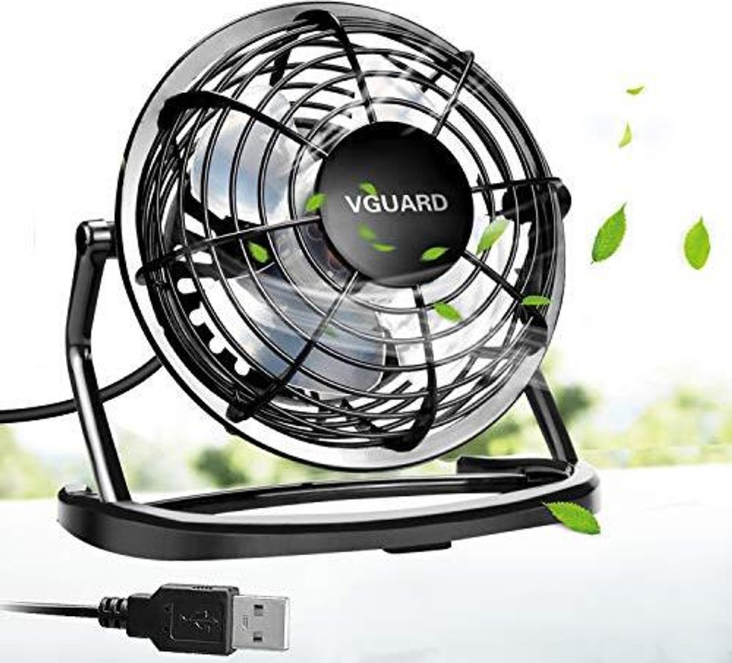 Vguard USB -Lüfter Mini Tabelle 360 ° Rotation neiging super ruhiger leistungsstarker tragbares Ein/Aus -Schalter PC Mac Notebook, Büro -H...