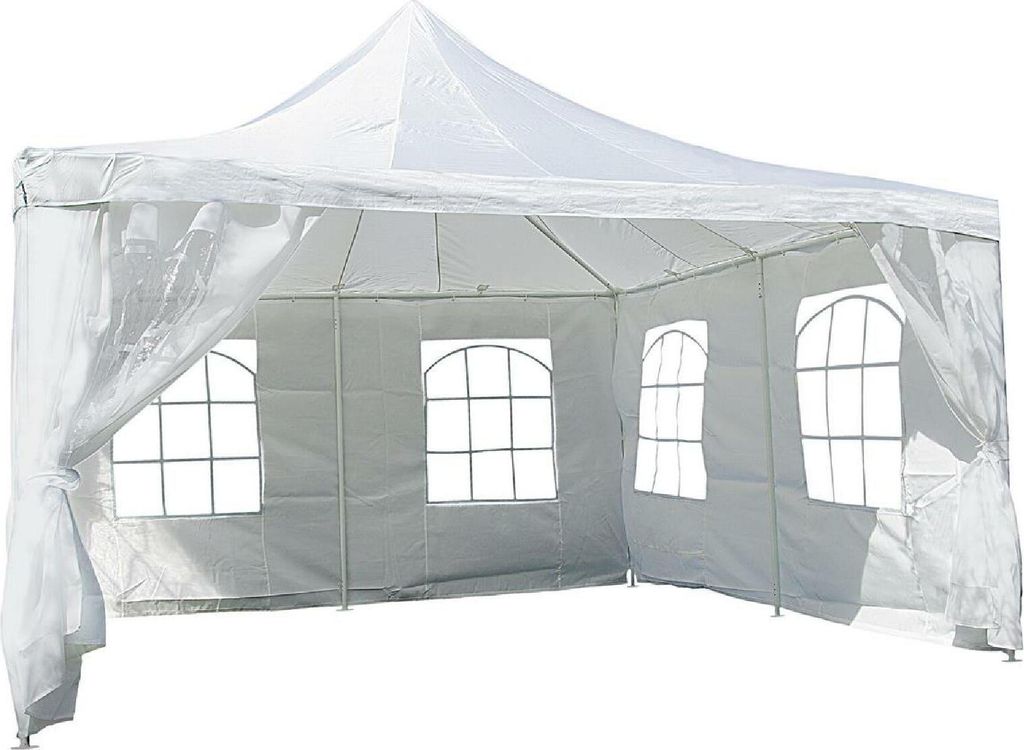 VCM Pavillon | Maße ca. 4x4 m | wasserabweisende 180g / m² PE Plane | Partyzelt | Gartenzelt
