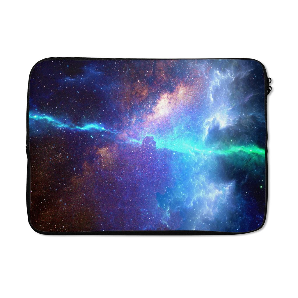 MuchoWow Laptop Hülle 13 Zoll Leerzeichen - Blau - Grün Laptoptasche - Laptophülle - Sleeve - Rundumschutz
