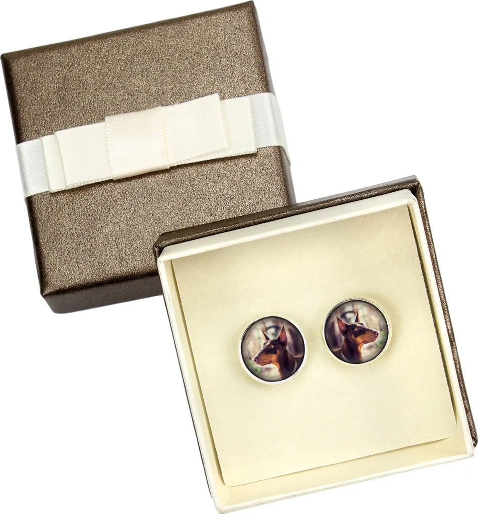 Gemelli Dobermann Fatti a Mano Art-Dog - Accessori Uomo in Scatola