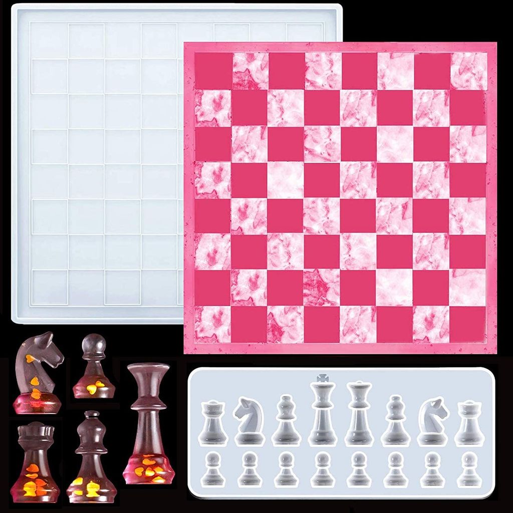 Gießform  für ein Schachbrett 32x32 Gießformen   schachfiguren schachspiel 