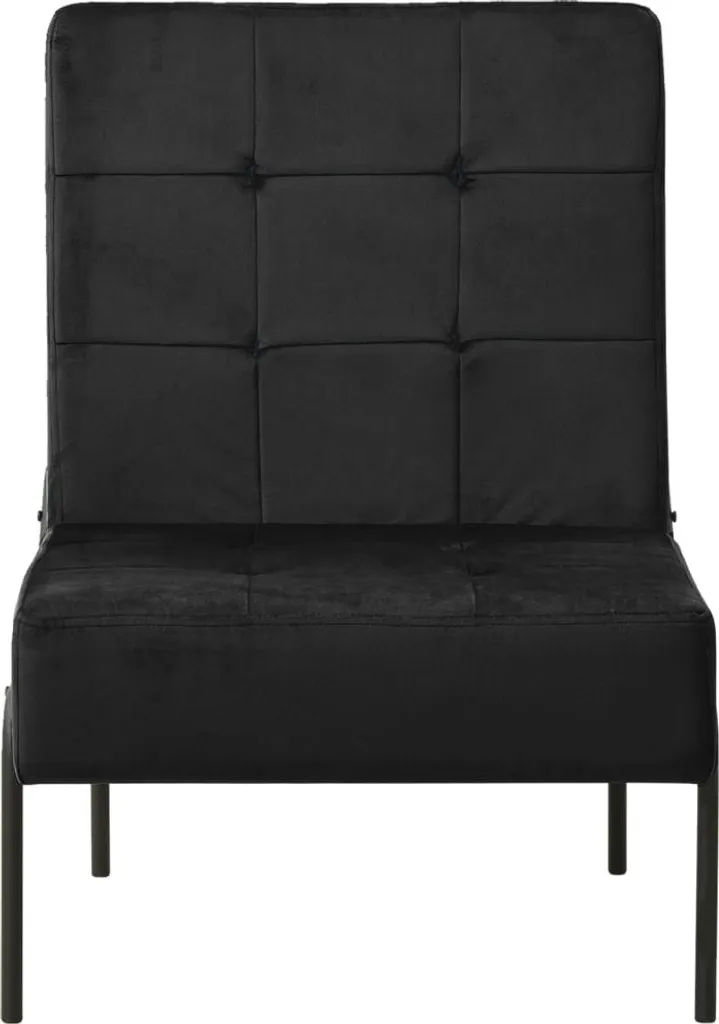 vidaXL Chaise de relaxation 65x79x87 cm en velours noir élégant