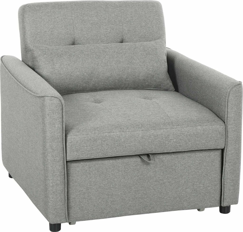3-in-1-Schlafsofa, verstellbare Rückenlehne, Grau